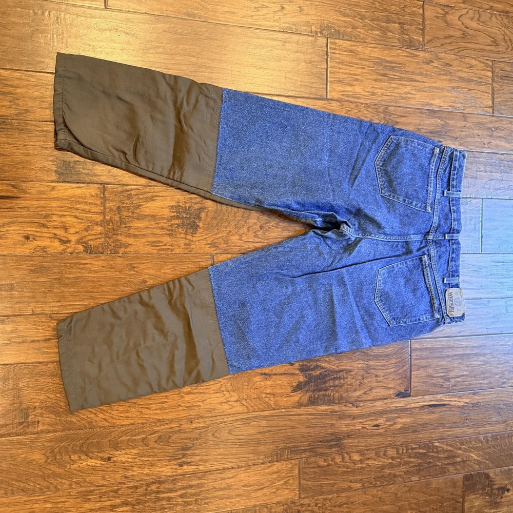 Wrangler Jeans Mens 38x30 Blue Denim Nylon Relaxed Fit Workwear Straight 97GR2IN - Picture 7 of 10